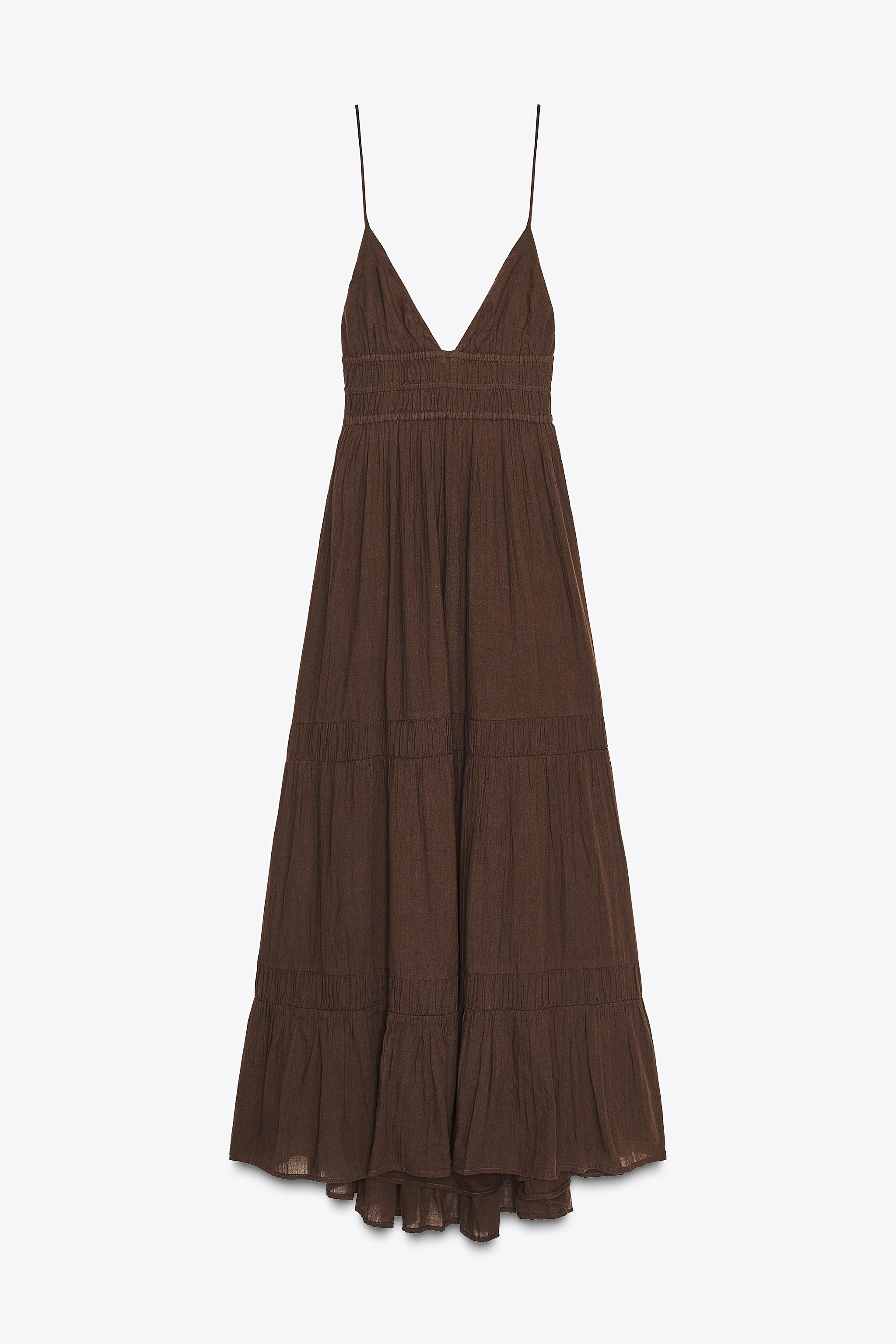GAUZE MIDI DRESS | Zara UK