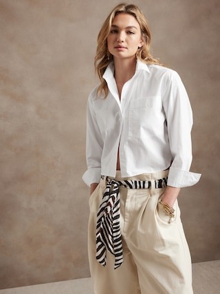 Boxy Cropped Shirt | Banana Republic (US)