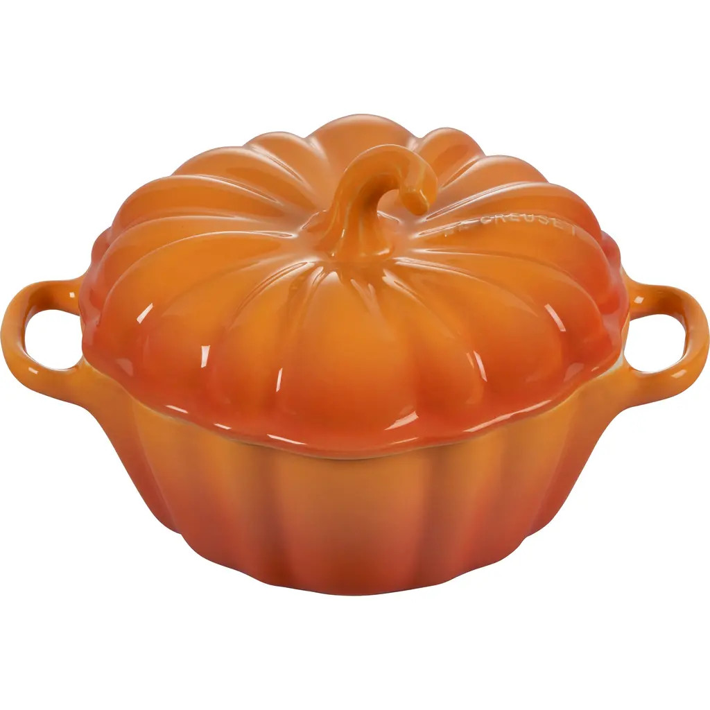 Le Creuset Figural Pumpkin Mini Baking Dish in Persimmon at Nordstrom, Size 12 | Nordstrom