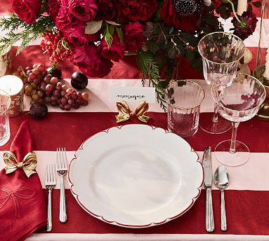 Monique Lhuillier Nell Porcelain Dinner Plates - Set of 4 | Pottery Barn (US)