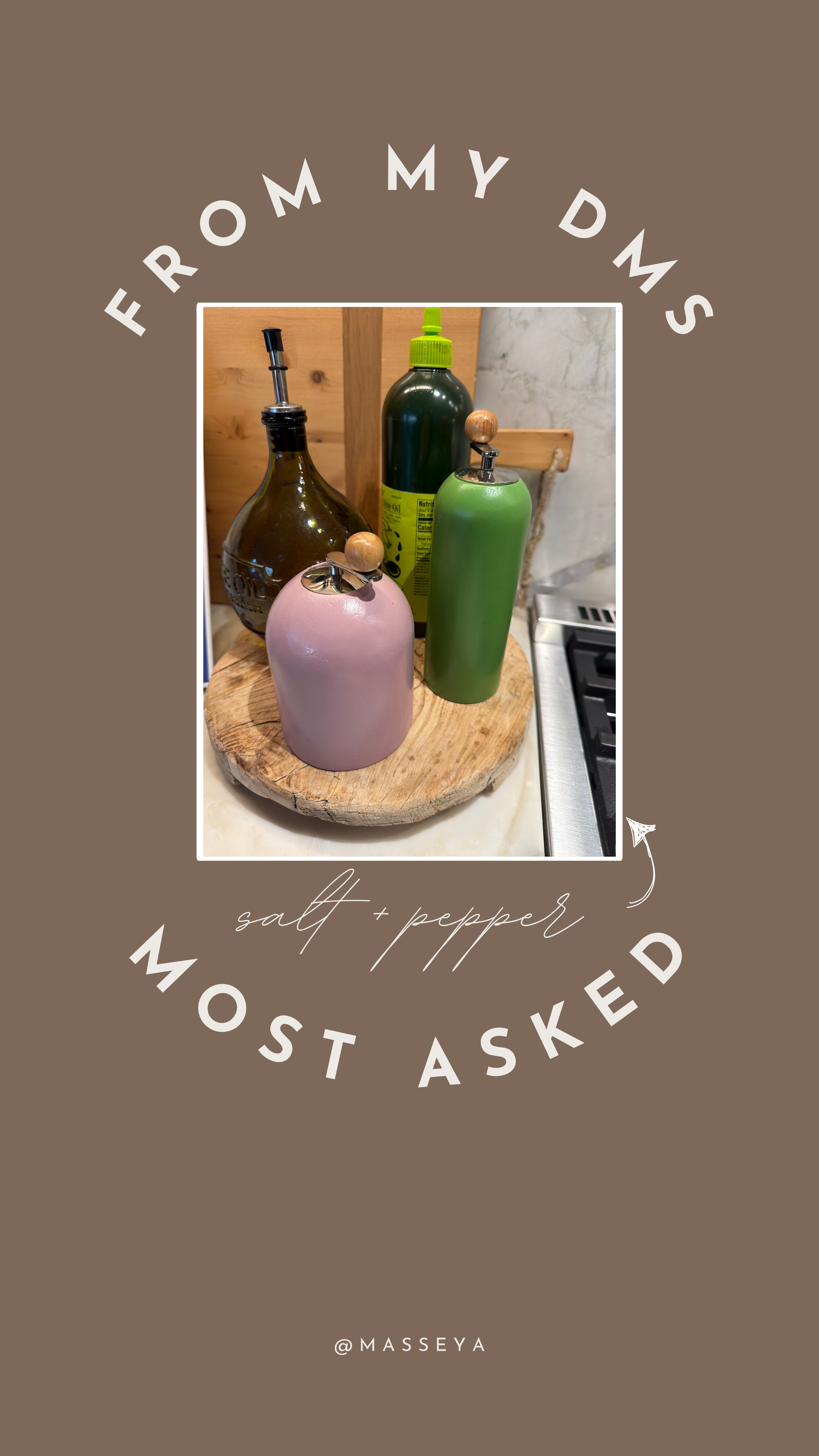 from my dms - salt + pepper!

from my dms, salt + pepper canister, kitchen favorites 

 #LTKFindsUnder50 #LTKFindsUnder100