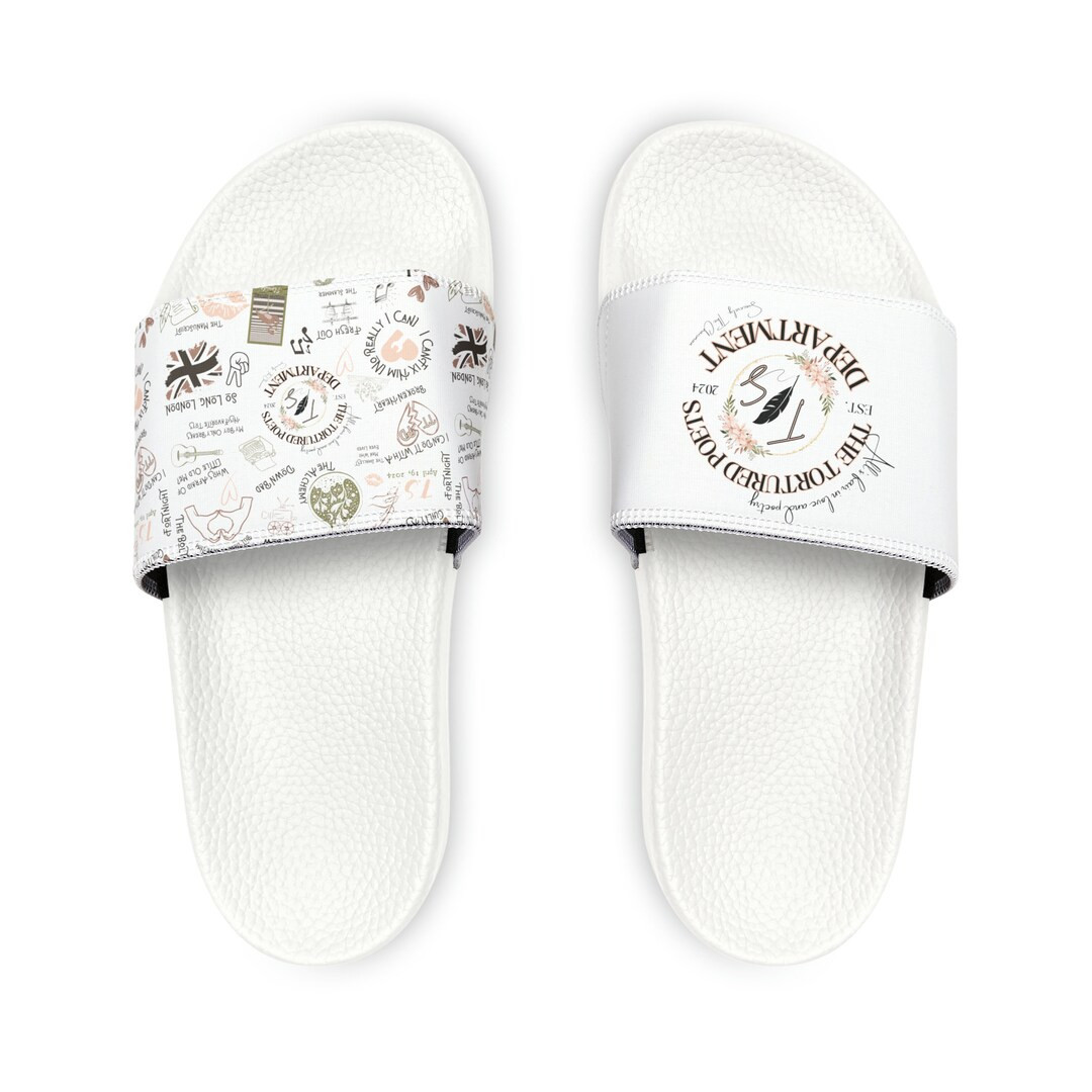 Tortured Poets Department TTPD Youth Slide Sandals, Swift Girls Swim, Swiftie Summer Flip Flop, Y... | Etsy (US)