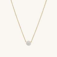 Large Pave Diamond Round Necklace | Mejuri (Global)