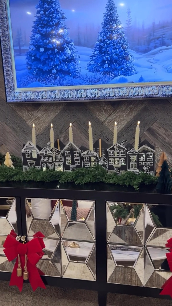 Super easy DIY Christmas town. You can style it on your fireplace, console and also on table settings. Let me know your questions. 

#LTKGiftGuide #LTKSeasonal #LTKHoliday