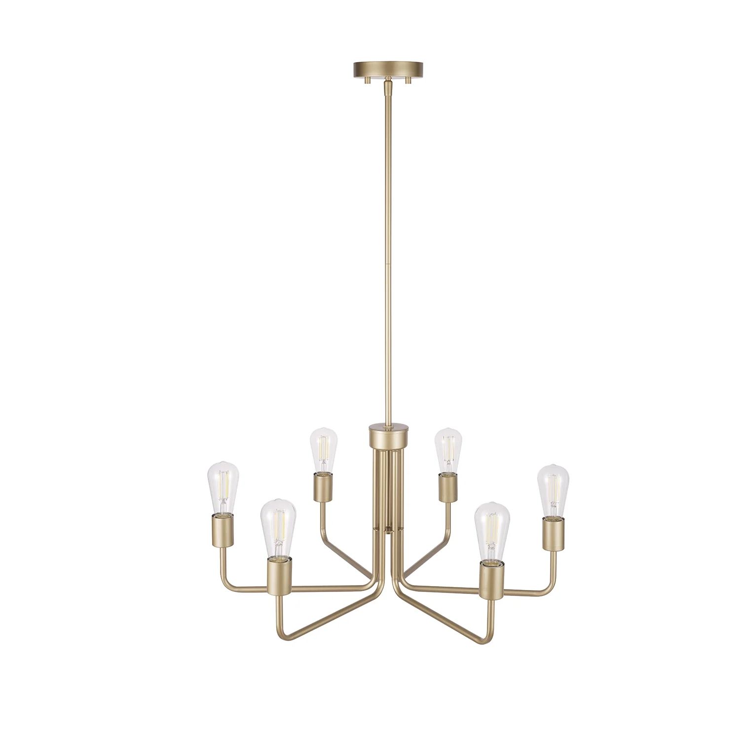 Better Homes & Gardens 6 Lights Chandelier,Burnished Brass Finish,Bulbs Not Included - Walmart.co... | Walmart (US)