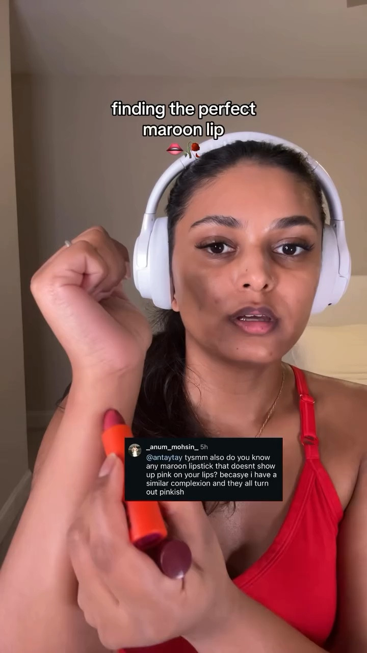 which one would you wear?? 
some true maroon / deep red / warm deep red lip color options for the girlies 
@kulfi.beauty @sephoracollection @narsissist 
.
.
.
.
#lipcombo #browngirl #makeup #shadematch #makeupreview #browngirlmakeup #kulfibesties #fallmakeup