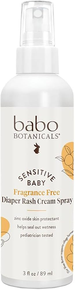 Babo Botanicals Sensitive Baby Fragrance-Free Diaper Rash Cream Spray - No touch, mess-free appli... | Amazon (US)