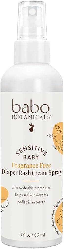 Babo Botanicals Sensitive Baby Fragrance-Free Diaper Rash Cream Spray - No touch, mess-free appli... | Amazon (US)
