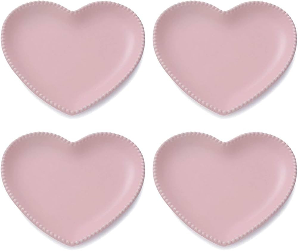 CHOOLD Elegant Ceramic Heart Shaped Salad Plate/Dessert Plate for Home Kitchen Party Xmas-7 Inch-... | Amazon (US)
