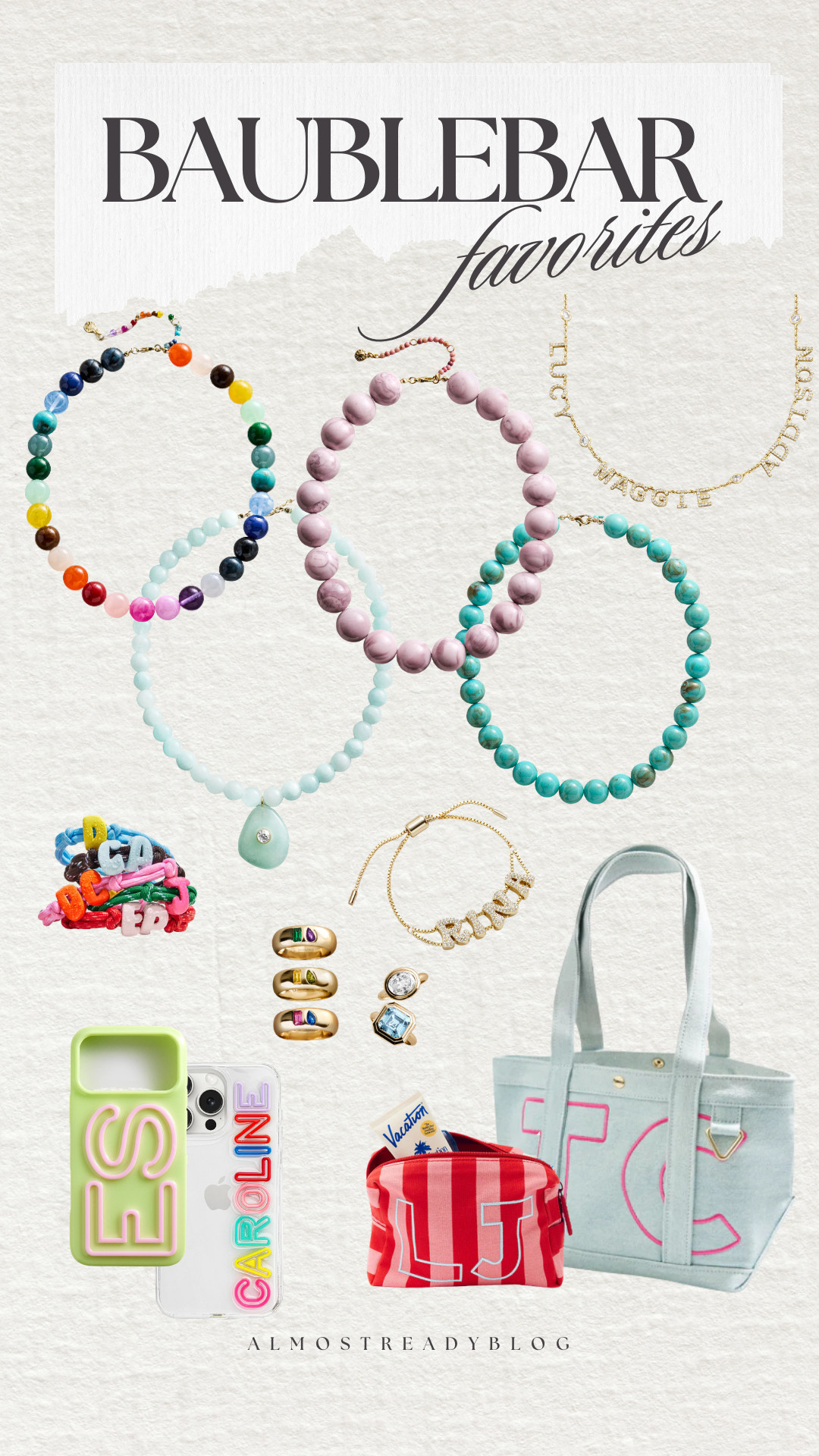 Love the custom pieces 🩷 there's an extra 20% off sale items right now!

sale alert, summer accessories, custom, tote bag, phone case, jewelry, bubble necklace, monogram, amanda west, almost_readyblog 

 #LTKSaleAlert