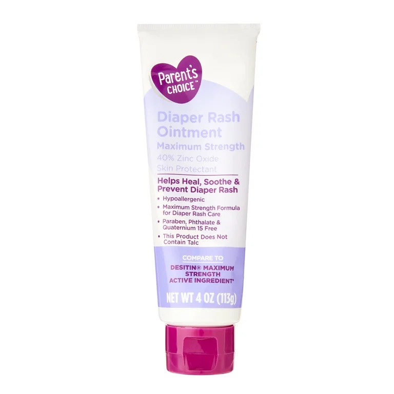 Parent's Choice Maximum Strength Diaper Rash Ointment with Zinc Oxide, 4 oz | Walmart (US)