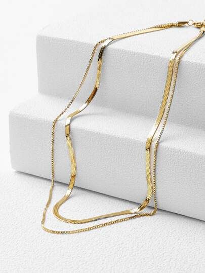 MOTF PREMIUM 14K GOLD PLATED LAYERED NECKLACE | SHEIN