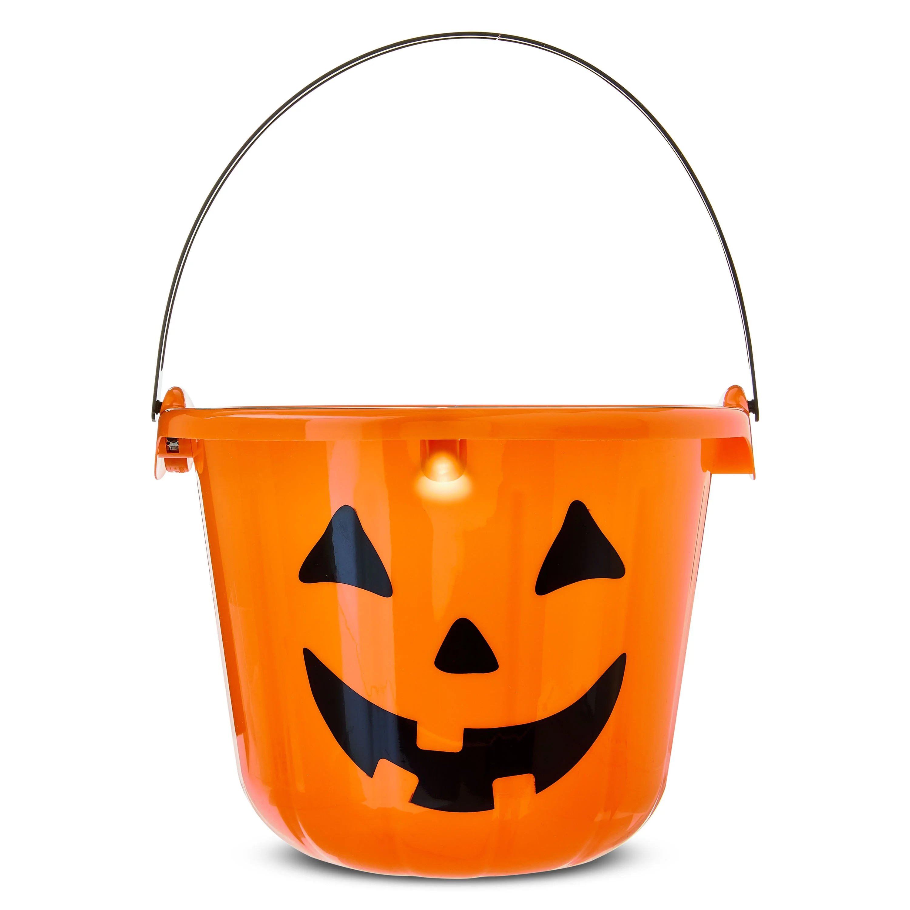 Orange Pumpkin Trick-or-Treat Bucket – 12-inch Light-Up Candy Pail, Halloween by Way To Celebra... | Walmart (US)