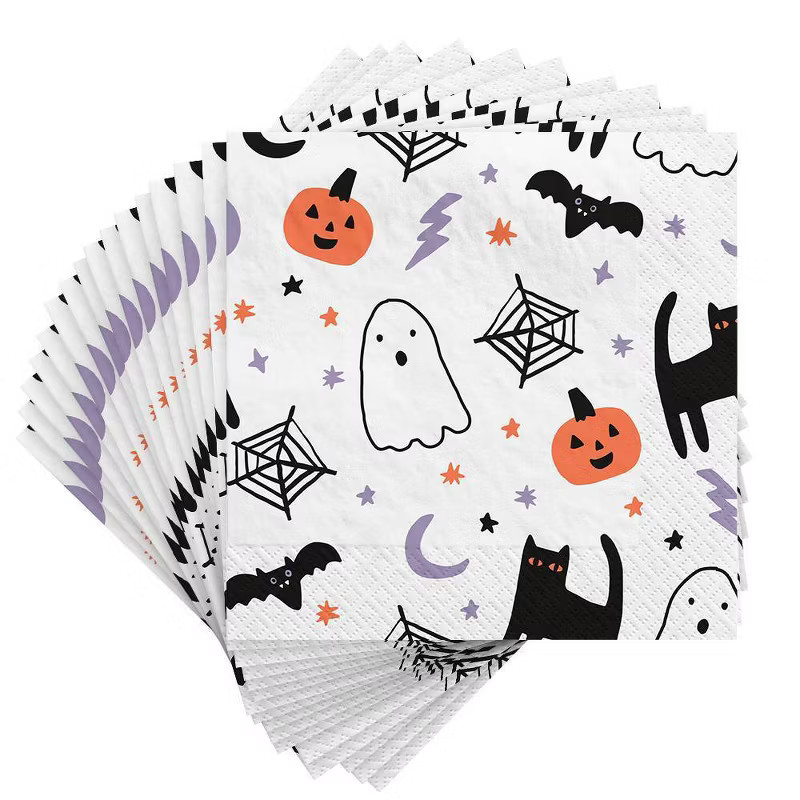 30ct Halloween Lunch Paper Napkins White - Spritz™ | Target