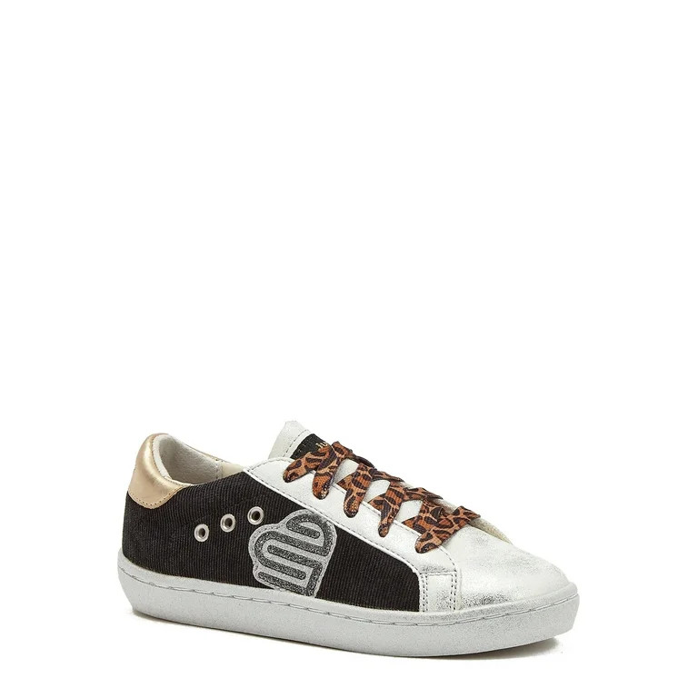 Justice Little Girl & Big Girl Low Court Sneaker, Sizes 13-6 - Walmart.com | Walmart (US)