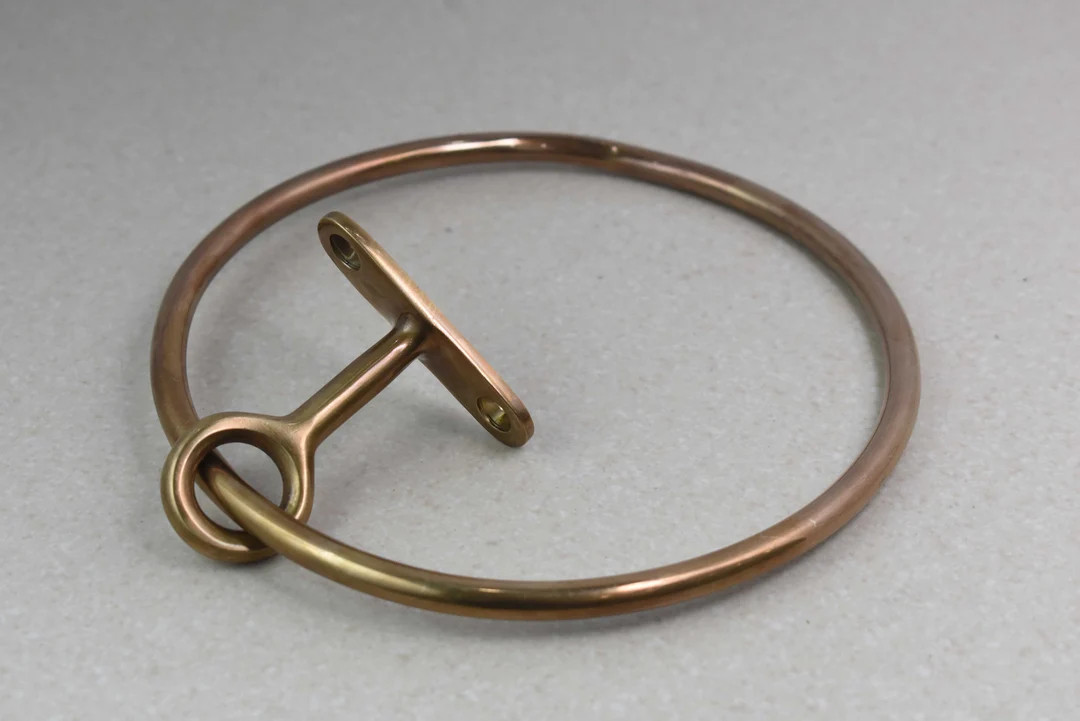 Antique Brass Unlacquered Towel Ring / Solid Heavy Brass and Handcrafted / Super Saver Prices Til... | Etsy (US)