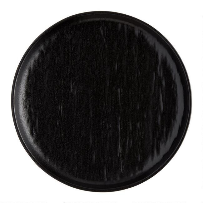 Stella Matte Black Textured Salad Plate | World Market