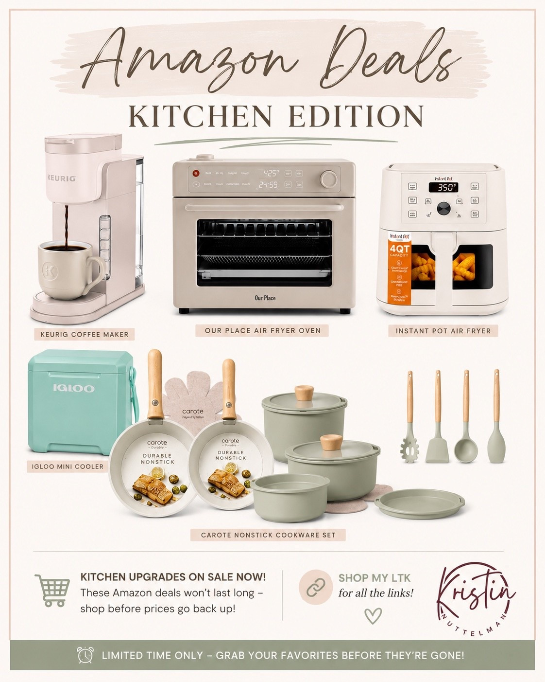 Amazon Deals are too good to pass up! 🤍

These kitchen favorites are on sale right now, but prices can change fast. Grab your favorites before they’re gone!

🛒 Shop my LTK for links.

#LTKSaleAlert #LTKHome #LTKfoodie
