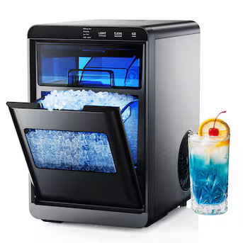 SIMZLIFE Auto-Cleaning 44-lb Ice Per day Nugget/Pebble Ice Maker ( Black ) Lowes.com | Lowe's