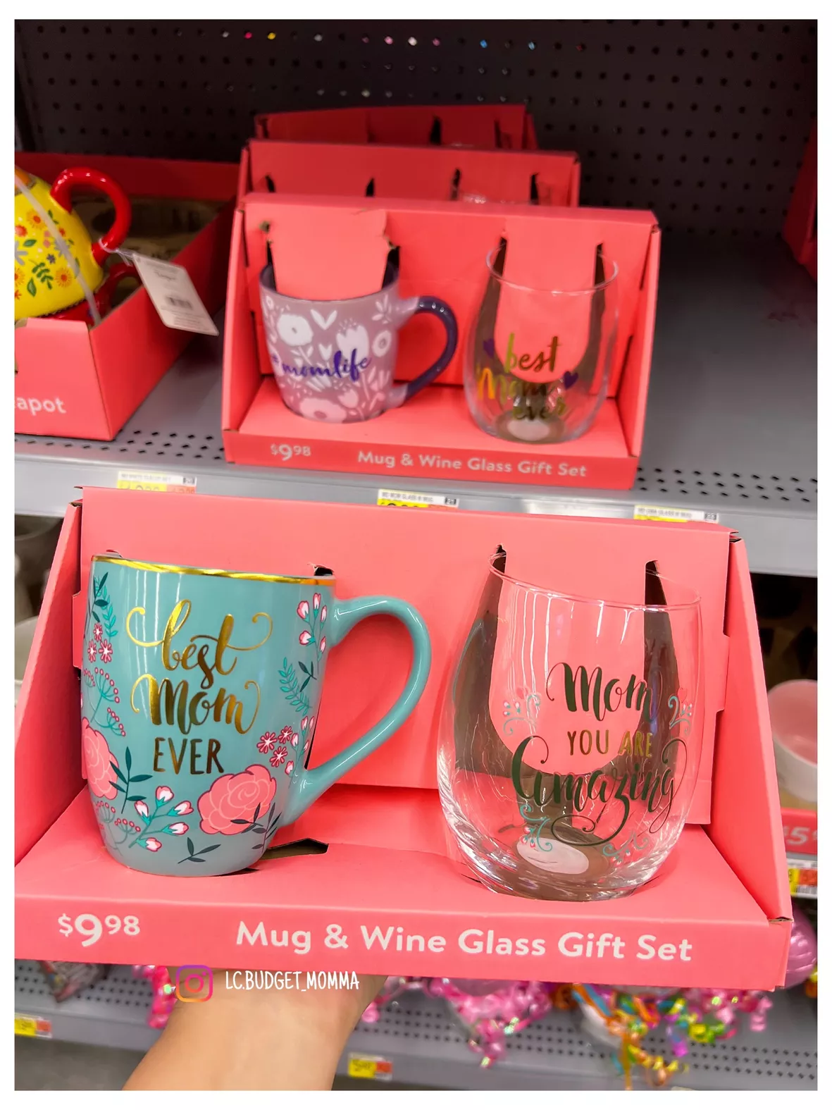 Mother's Day Wine Glass & Ceramic Mug Gift Set-Way To Celebrate 