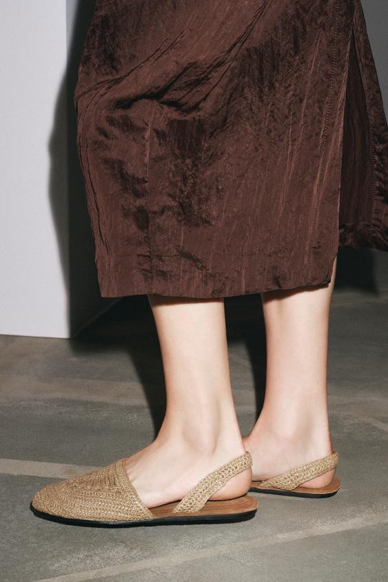 BRAIDED SLINGBACK SHOES | Zara UK