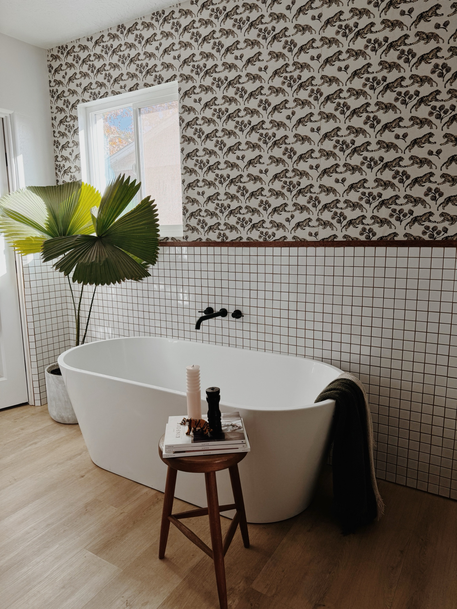 This wallpaper elevated my bathroom in such a beautiful way! 

#LTKhome