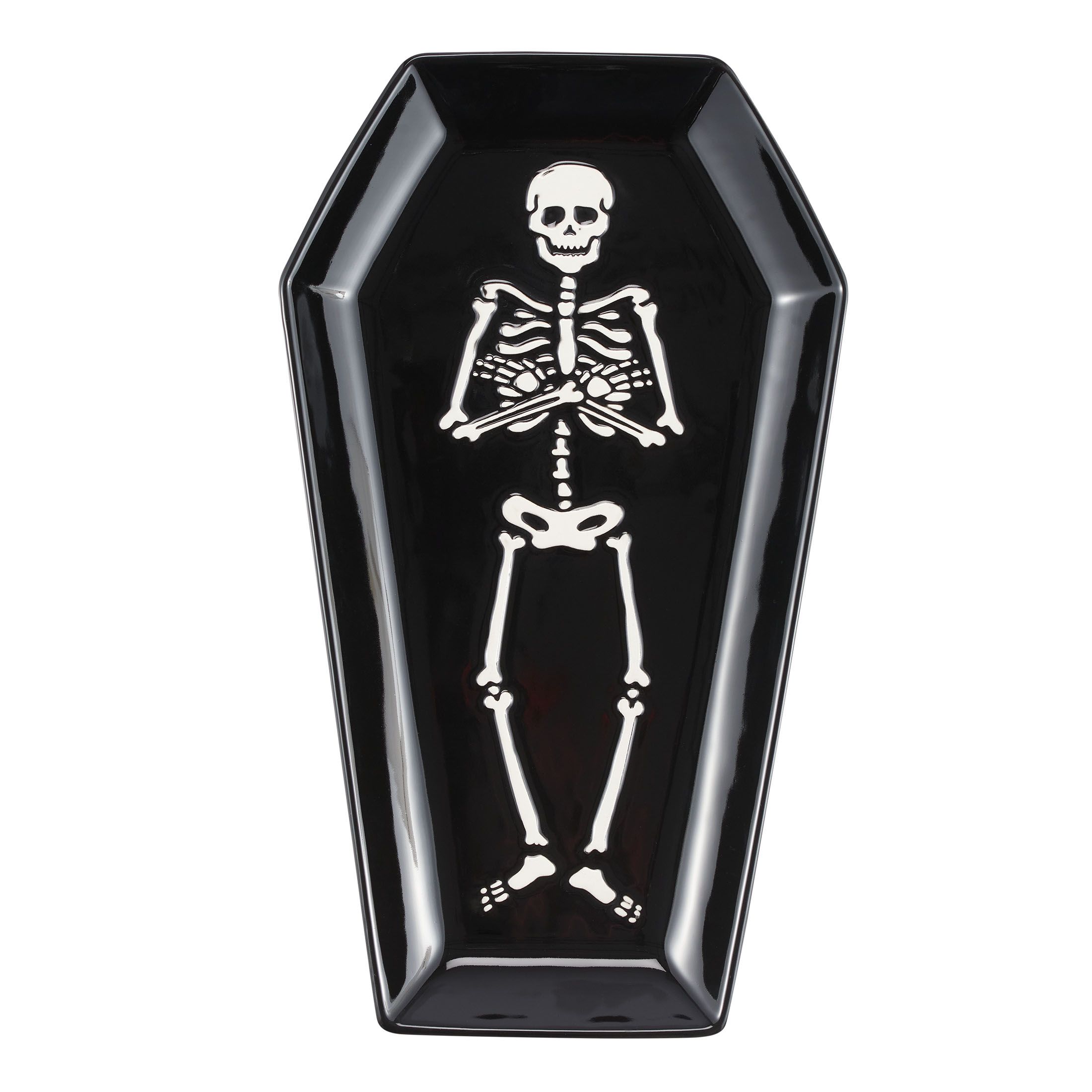 Halloween Earthenware Coffin Shaped Serving Tray, 12.12 in x 7.04 in, by Way To Celebrate | Walmart (US)