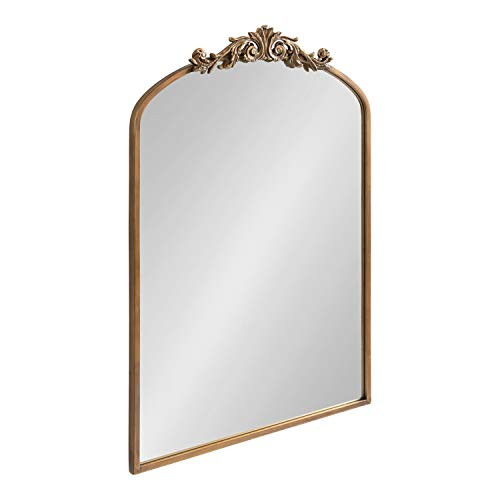Kate and Laurel Arendahl Traditional Arch Mirror, 24 x 36, Antique Gold, Baroque Inspired Wall De... | Amazon (US)