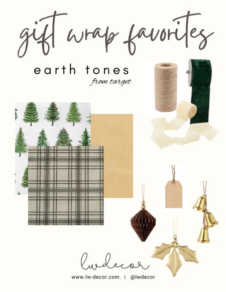 A curated collection for gift wrapping in earthy tones. All finds from Target! 

#LTKHoliday #LTKSeasonal #LTKstyletip