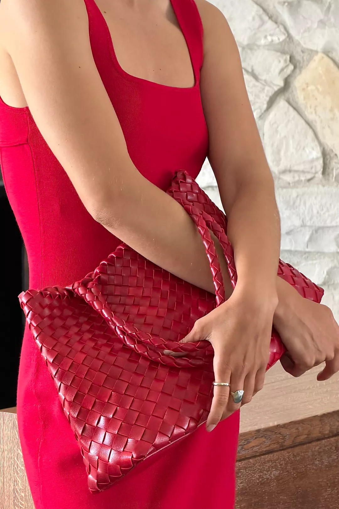 Calla Large Woven Satchel Bag | Anthropologie (US)