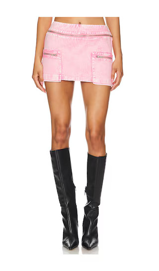 Monica Mini Skirt in Pink | Revolve Clothing (Global)