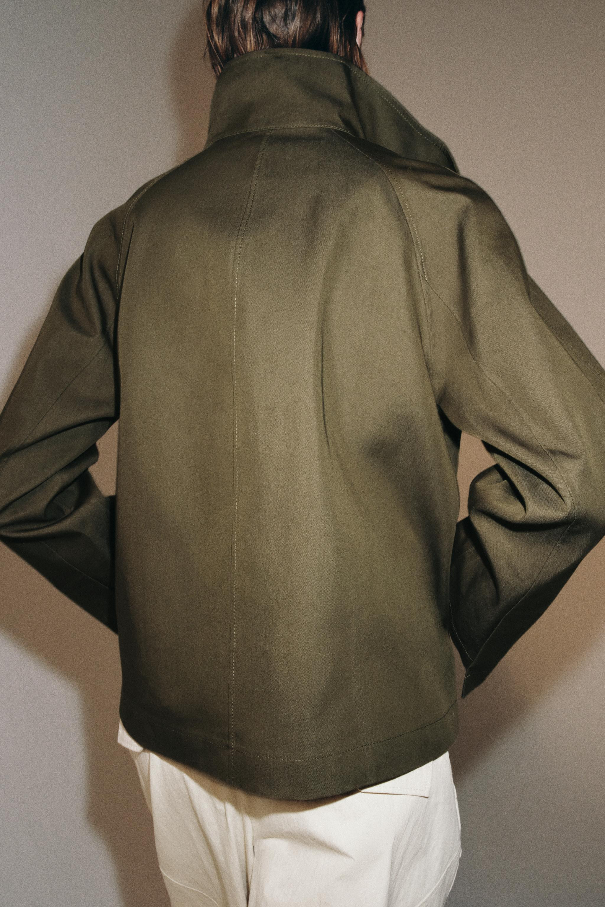 ZW COLLECTION SHORT HIGH-NECK TRENCH COAT | Zara US