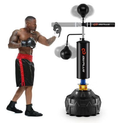 Costway Boxing Speed Trainer Freestanding Fillable 360° Spinning Bar Adjustable Height | Target