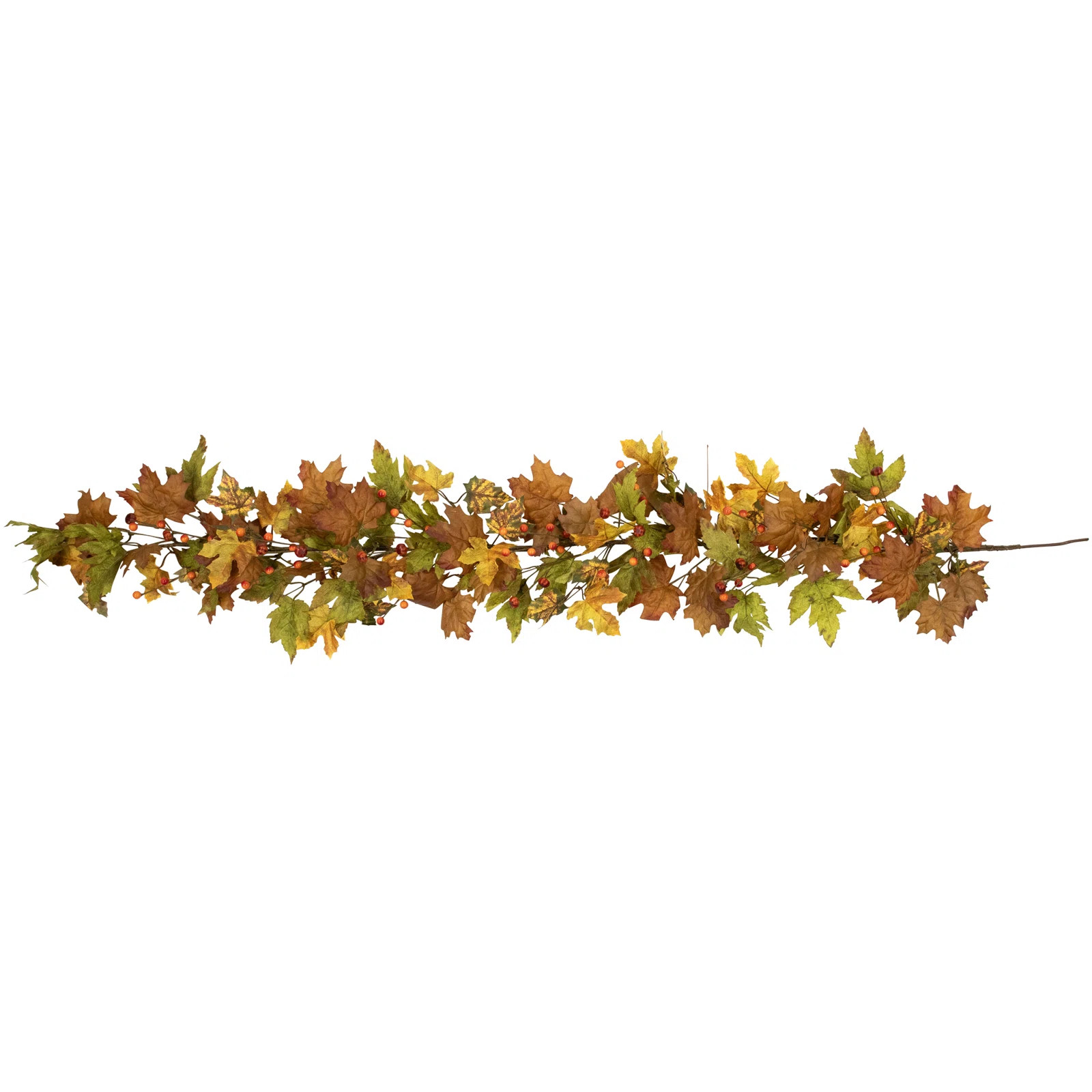 5'' X 8" Maple Leaves And Berries Artificial Fall Harvest Garland  Unlit | Wayfair North America