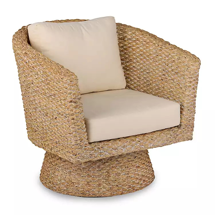 Sanibel Rattan Swivel Accent Chair | Kirklands