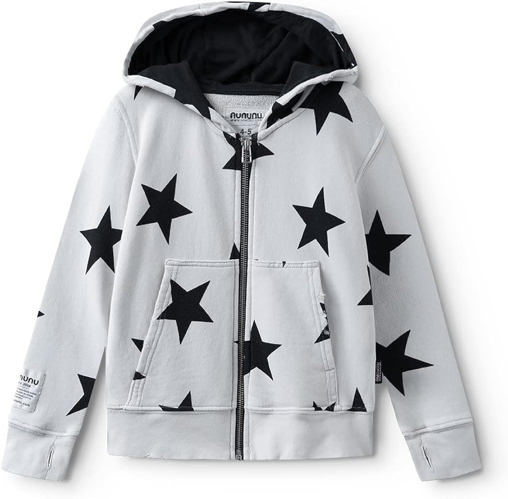 NUNUNU Zip Hoodie, Unisex Cotton Zipper Warm Top Layer for Girls and Boys 0-14 Years | Amazon (US)