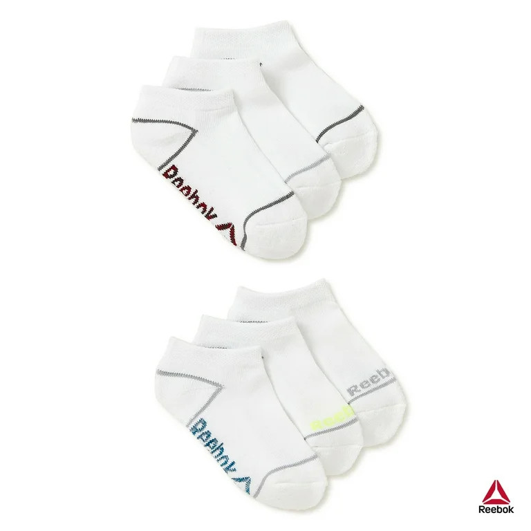 Reebok Boys Pros Series Low Cut Socks, 6-Pack - Walmart.com | Walmart (US)