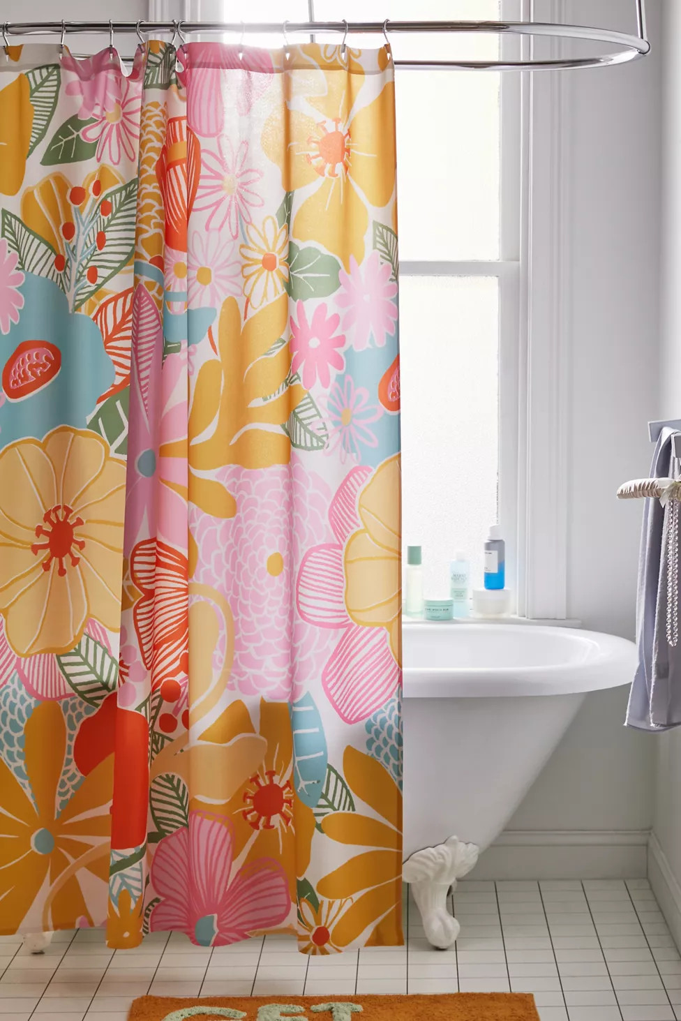 Megan Galante For Deny 60s Retro Floral Shower Curtain | Urban Outfitters (US and RoW)