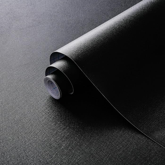 Dimoon 17.7''x118'' Peel and Stick Wallpaper Black Contact Paper for New Environmentally Friendly... | Amazon (US)