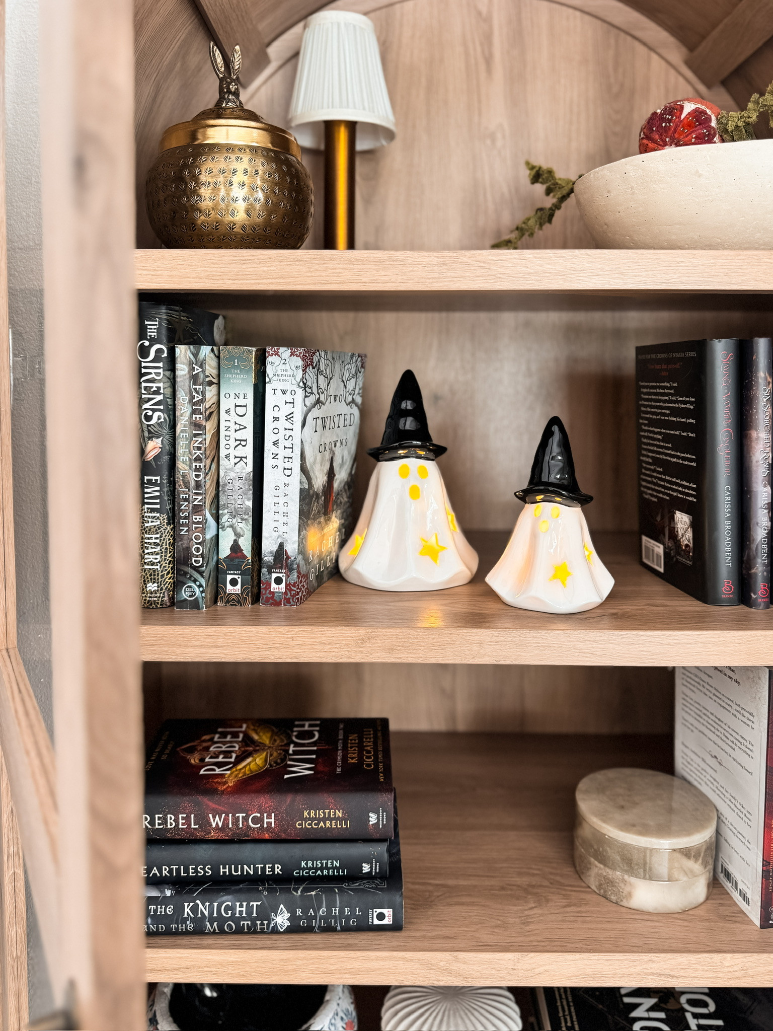 Oh my goodness, little ghosts with witches hats that light up? They are so cute! I love adding little magical touches during our home this time of year.  

 #LTKHalloween #LTKSeasonal #LTKFindsUnder50