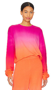 Michael Lauren Exon Drop Shoulder Crop Pullover Sweatshirt in Sunset Sorbet from Revolve.com | Revolve Clothing (Global)