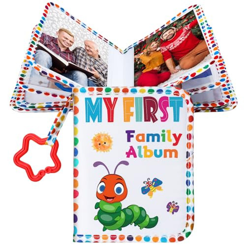 Fullhawl My First Family Album Holds 17 4x6 Pictures Photo Album Soft Cloth Book for Family Memory Gift(Classic) | Amazon (US)