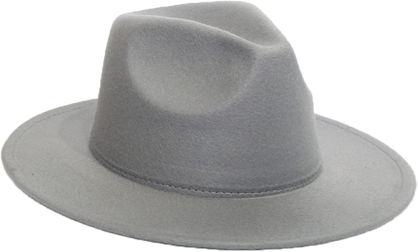 Felt Fedora Hat Women's Simple Women Men Wool Vintage Crushable Outback Classic Panama Hats Wide ... | Amazon (US)
