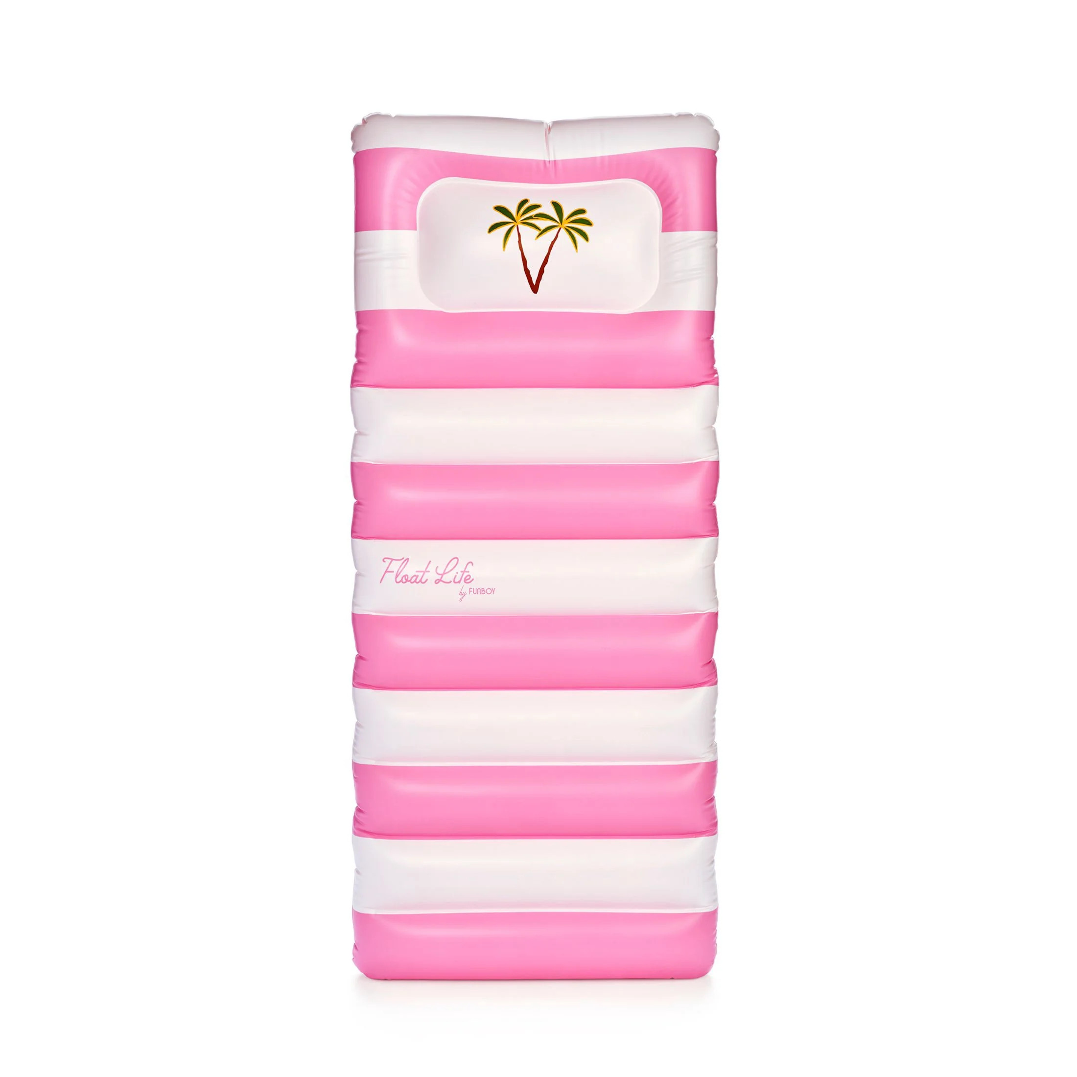 Float Life by FUNBOY Pink & White Striped Palm Pool Float Lounger, Oversized Design, Adults or ki... | Walmart (US)