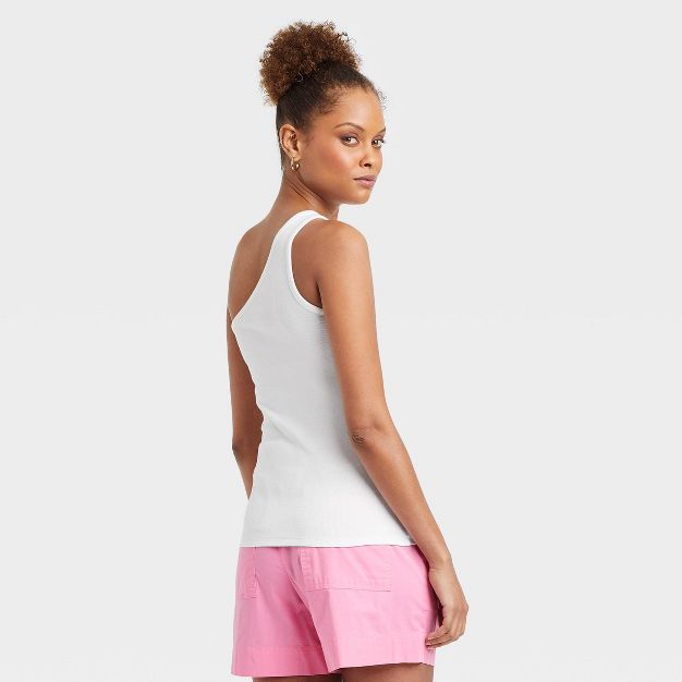 Women's Slim Fit One Shoulder Tank Top - A New Day™ | Target