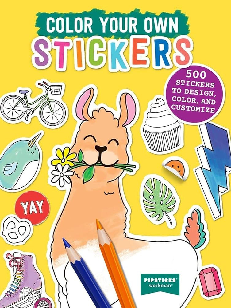 Color Your Own Stickers: 500 Stickers to Design, Color, and Customize (Pipsticks+Workman) | Amazon (US)