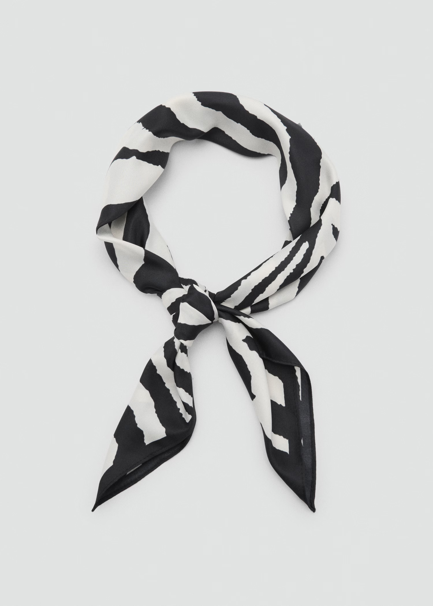 Zebra satin scarf - Women | MANGO United Kingdom | MANGO (UK)