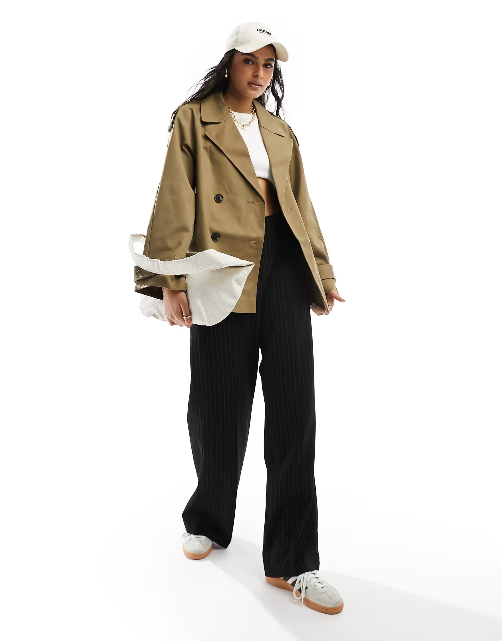 ASOS DESIGN short trench coat in olive | ASOS | ASOS (Global)