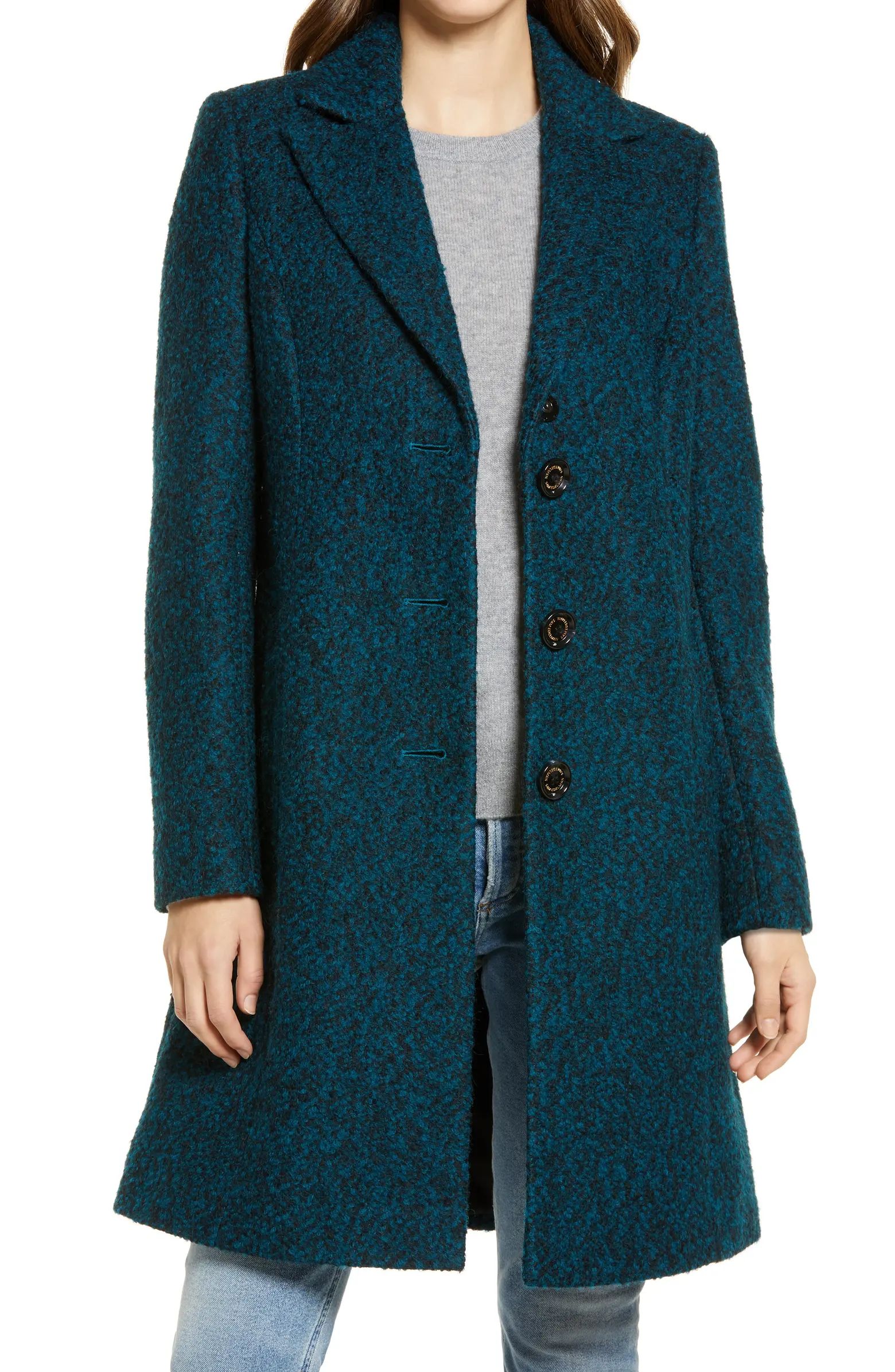 Notched Lapel Reefer Coat | Nordstrom