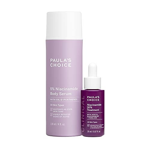Paula's Choice 5% Niacinamide Body Serum + CLINICAL 20% Niacinamide Treatment, Face & Body Kit for Discoloration, Redness & Bumpy Skin, All Skin Types Including Acne-Prone, Set of 2 | Amazon (US)